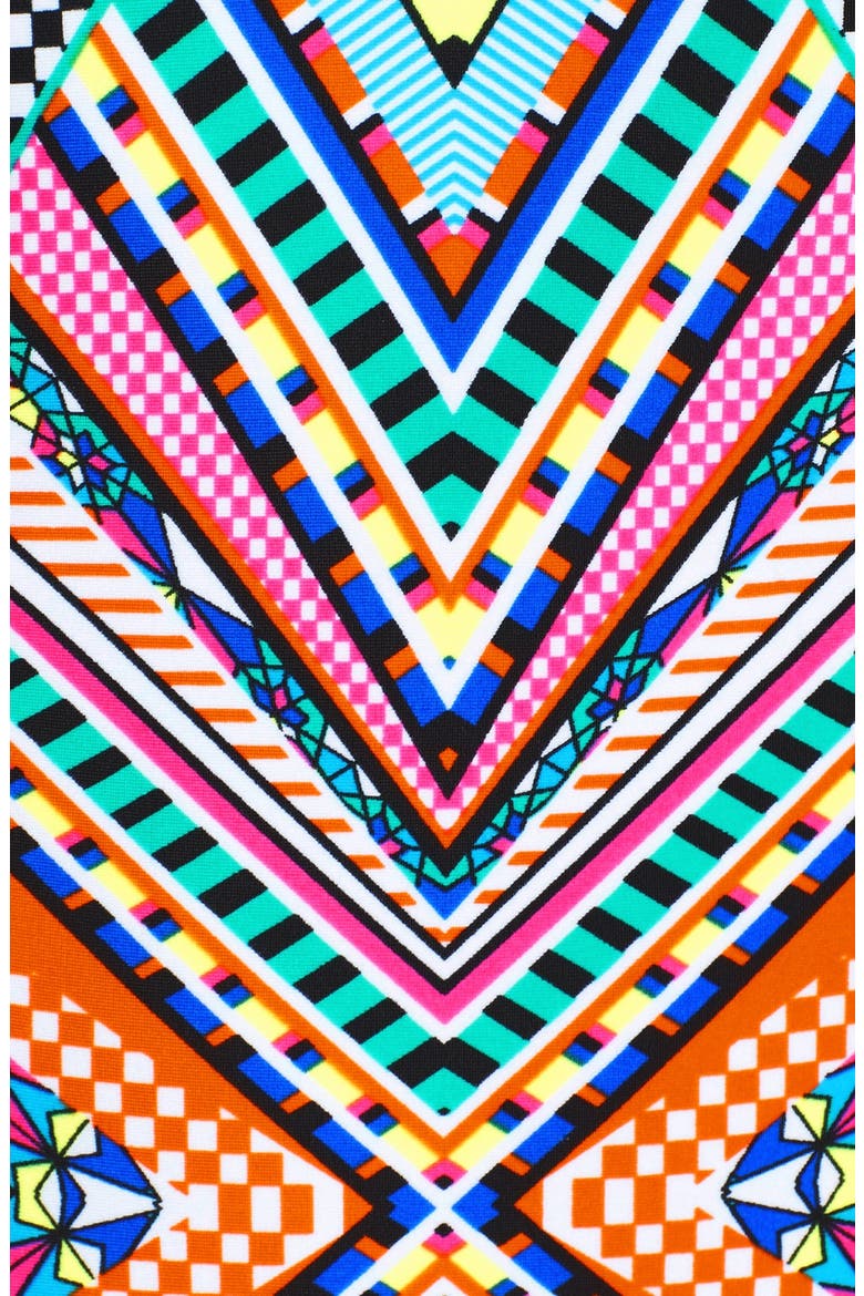 'Venice Beach' Cutout One-Piece Swimsuit, Alternate, color, BLACK MULTI