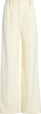 Halogen® Pleated High Waist Linen Blend Dress Pants