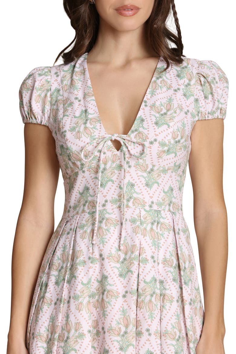 Fit & Flare Linen Blend Maxi Dress, Alternate, color, TULIP TAPESTRY
