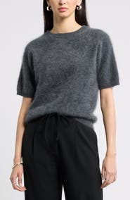 Nordstrom Brushed Cashmere Sweater Tee