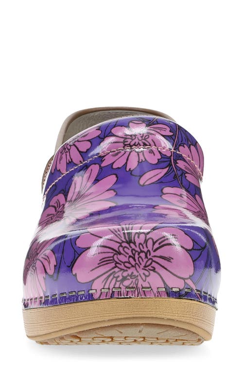Dansko Xp 2.0 Clog In Purple Bloom Patent