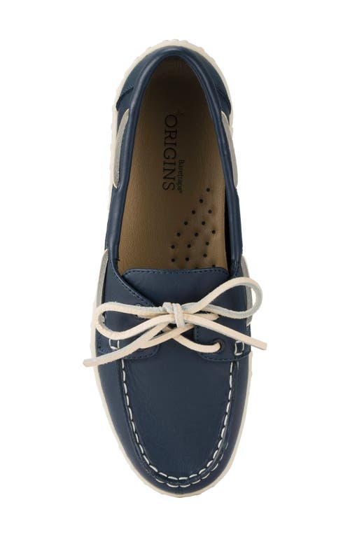 Baretraps Women's Origins Beverlie Slip-on Boat Shoes In Navy Leather