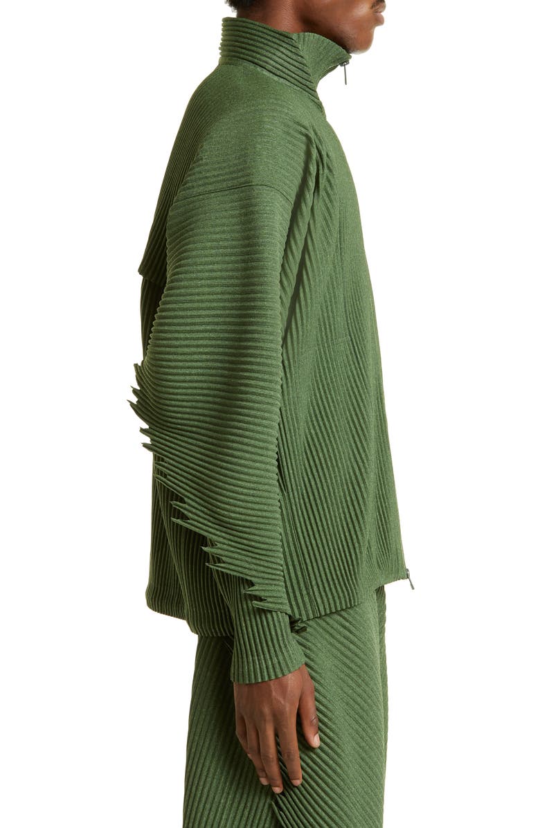 Homme Plissé Issey Miyake Serrate Pleated Jacket, Alternate, color,