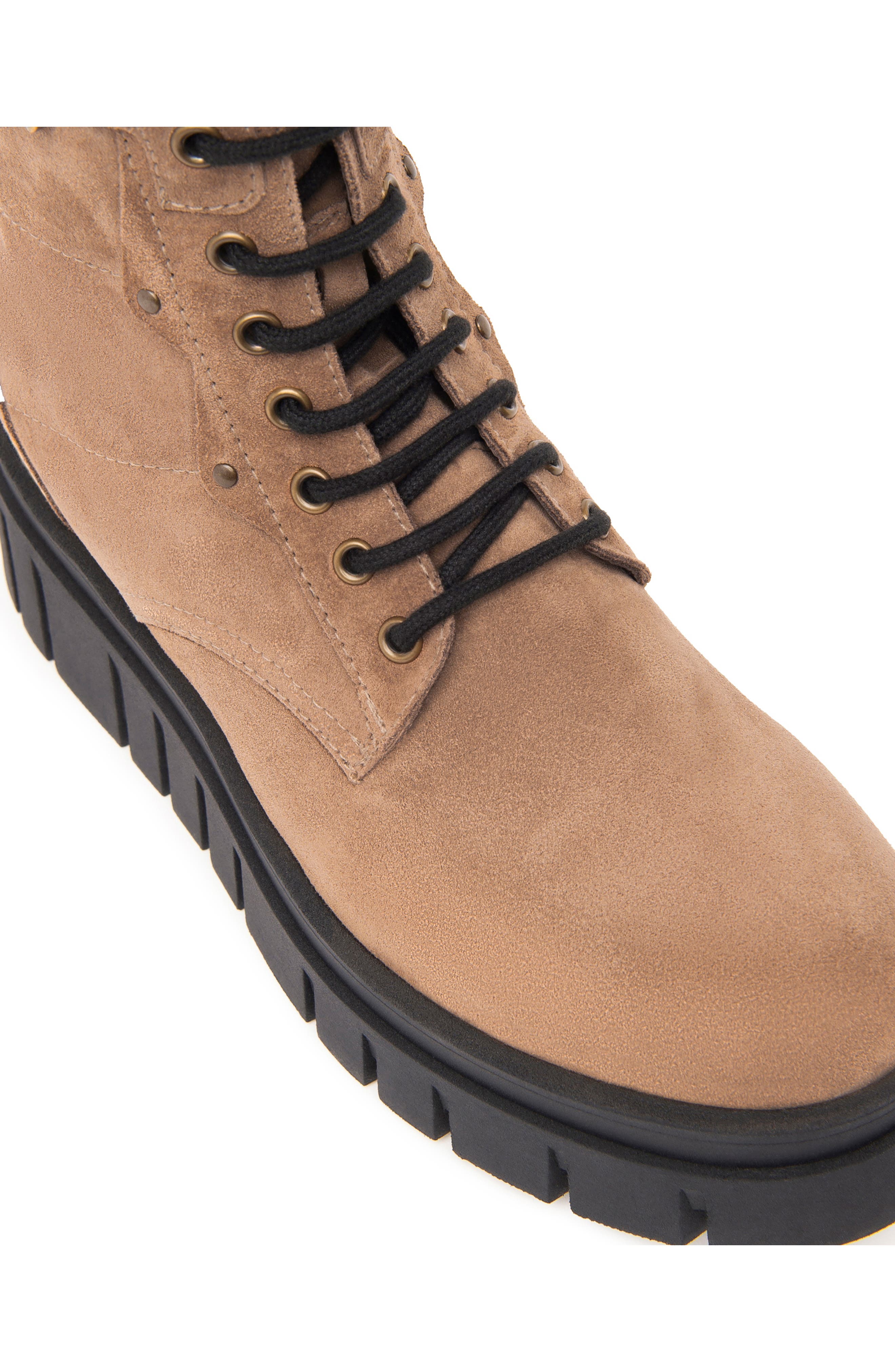 Lug Sole Lace Up Bootie, Alternate, color, BROWN