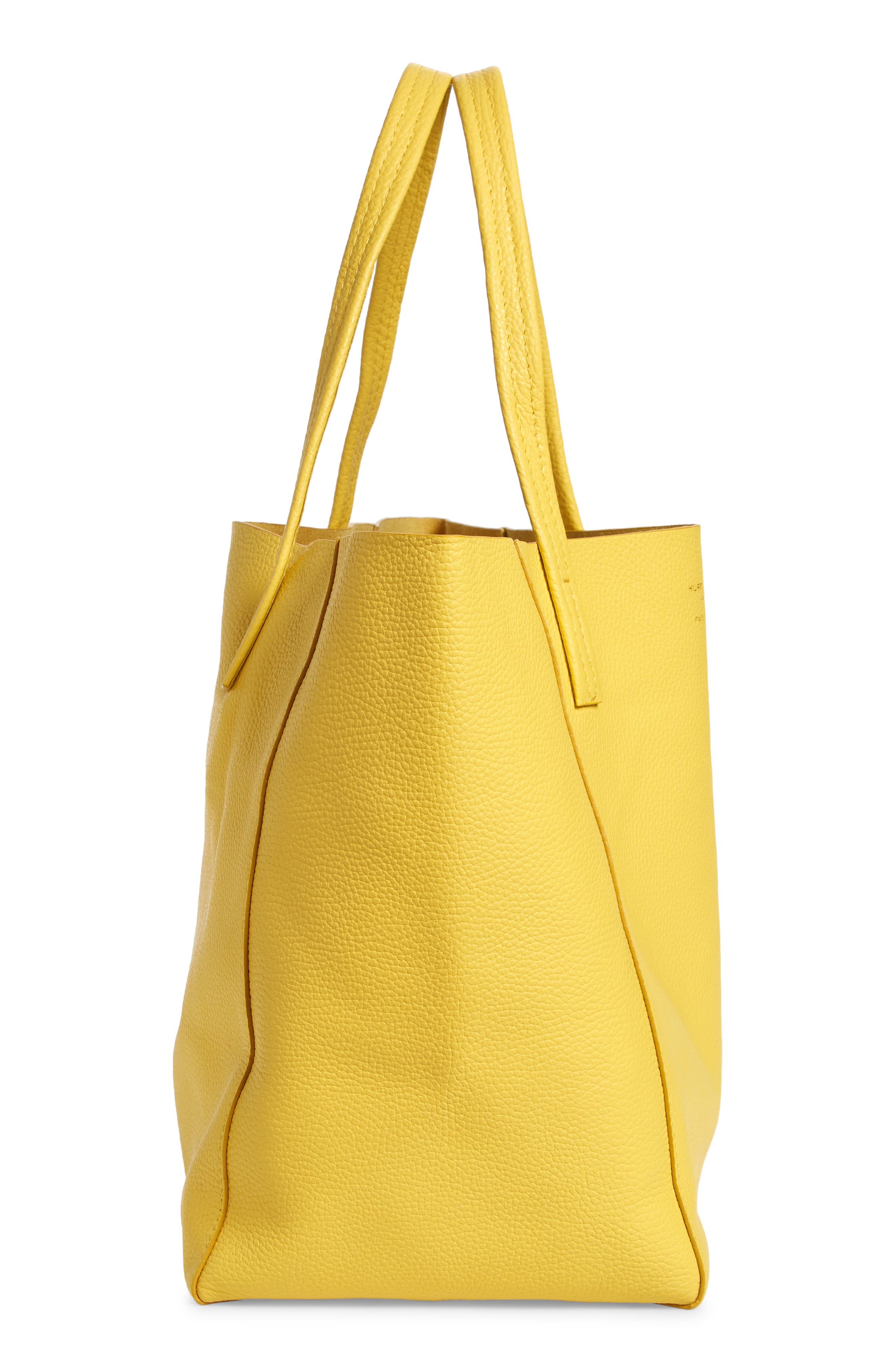 Violet East/West Leather Tote, Alternate, color, YELLOW
