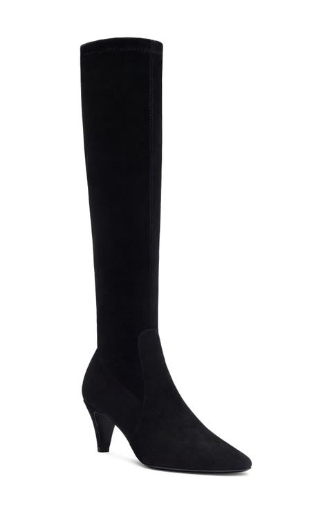 Lennon Stretch Leather Knee High Boot