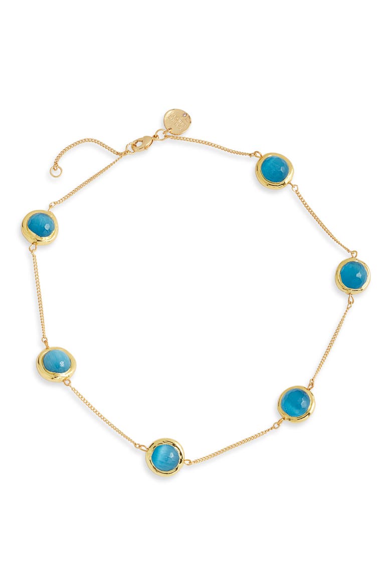 Crystal Station Necklace, Main, color, GOLD