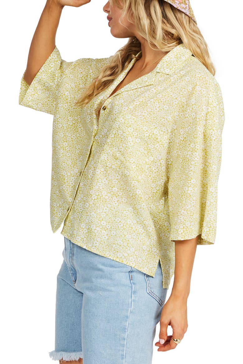 All Good Button-Up Shirt, Alternate, color, LIME