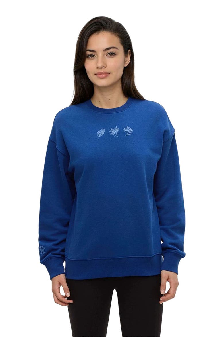 Haiti Embroidery Relaxed Crew, Alternate, color, Nightfall/High Tide