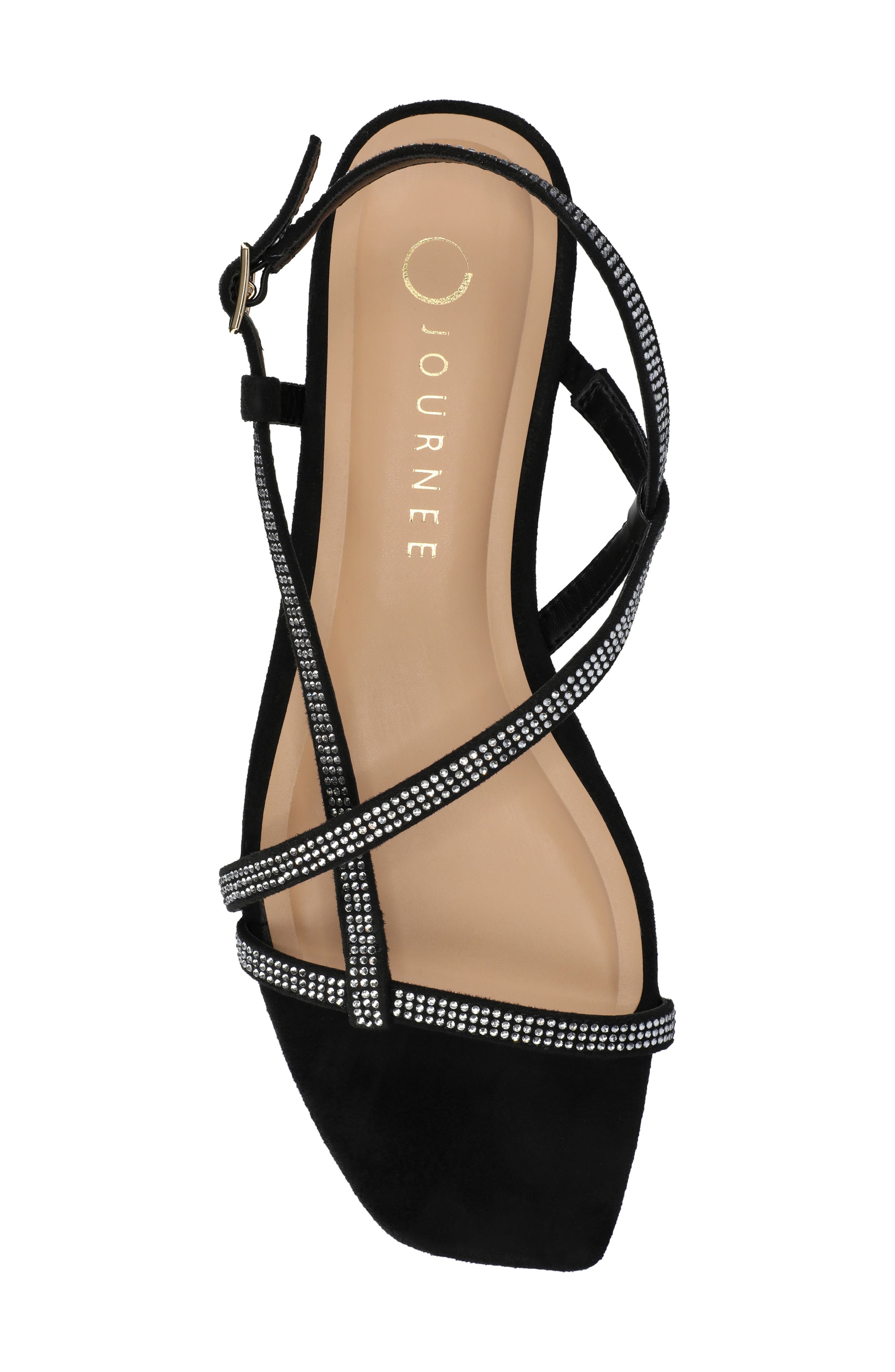 Journee Collection Francis Slingback Sandal, Alternate, color, Black