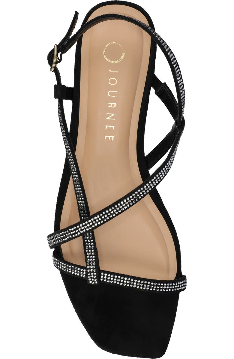 Journee Collection Francis Slingback Sandal, Alternate, color, Black