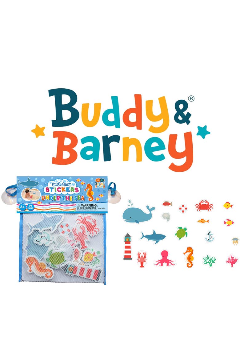 Bath Time Stickers, Under the Sea, 18 Pieces, Kid 3+, Alternate, color, Multicolored