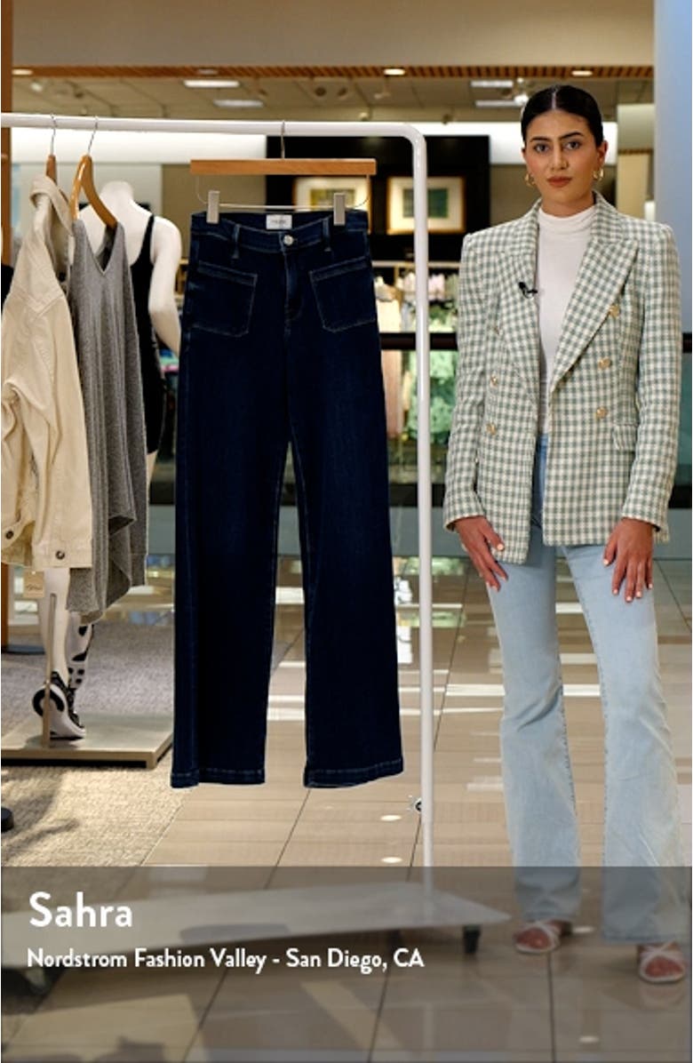 Wide Leg Stretch Denim Jeans, sales video thumbnail