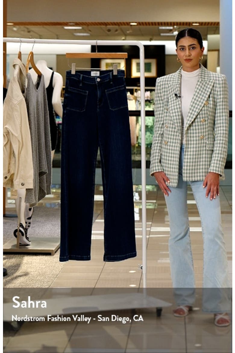 Wide Leg Stretch Denim Jeans video