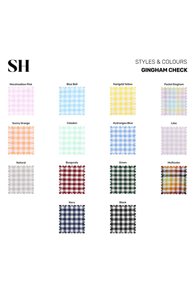 Solino Home Linen Cocktail Napkins - Gingham Check, Alternate, color, Black