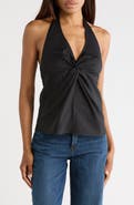 Leith Cotton Blend Halter Top