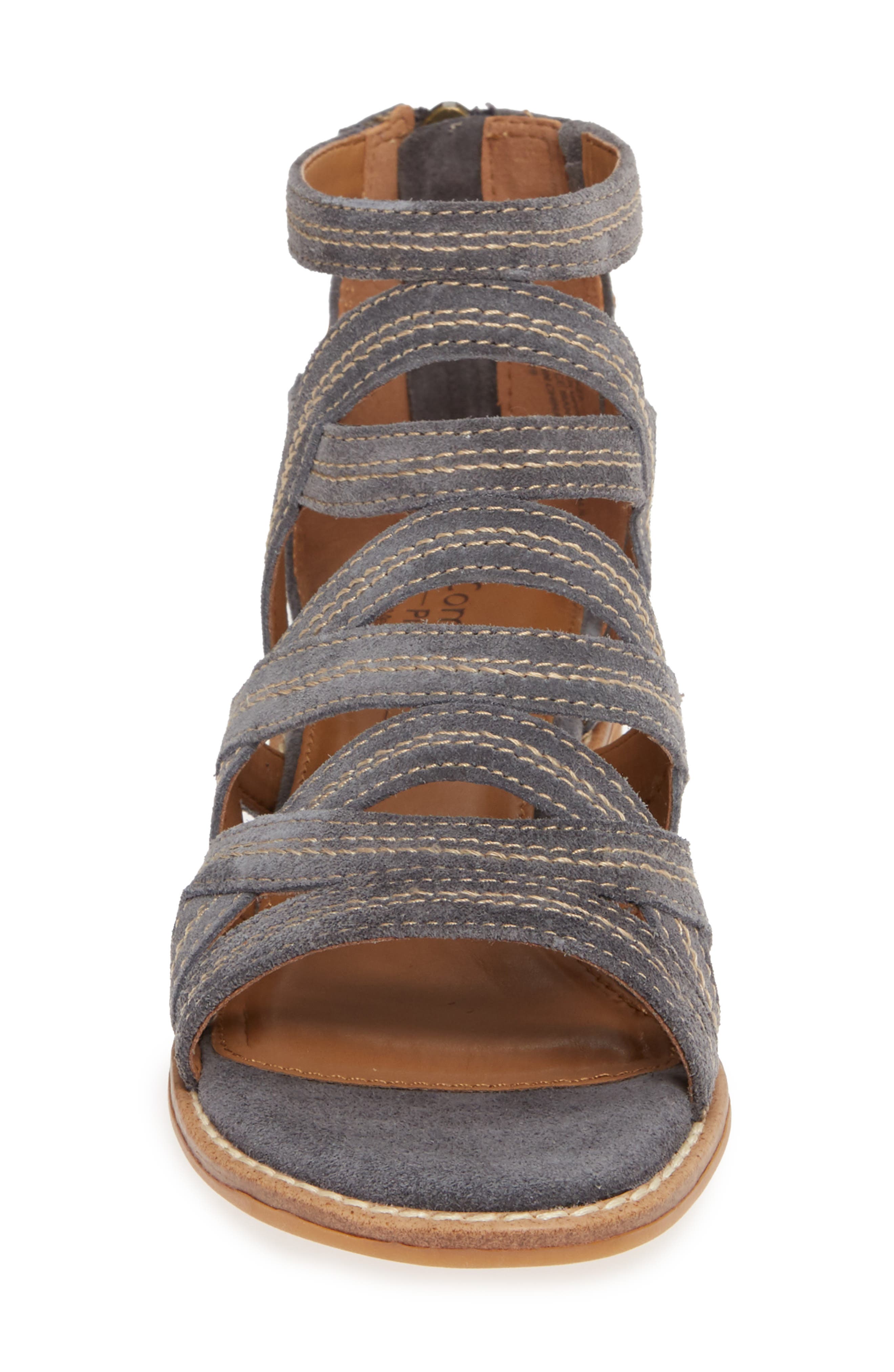 Betha Sandal, Alternate, color, DENIM SUEDE