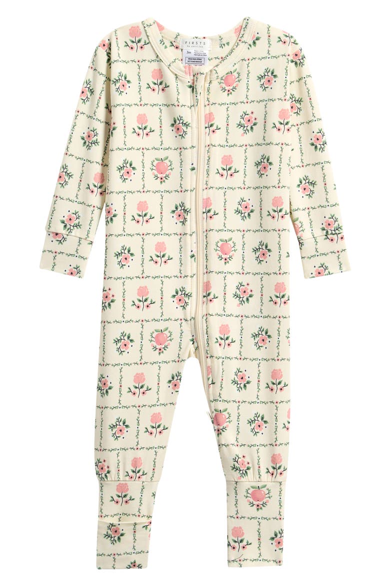 Organic Cotton Blend Convertible Romper, Main, color, BEIGE
