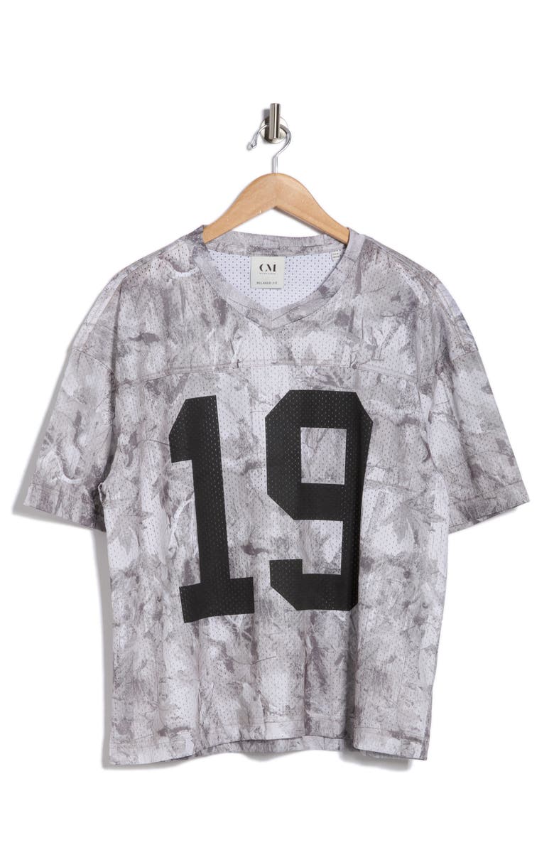 DENIM AND FLOWER '19' Camo Graphic Jersey T-Shirt, Main, color, Grey