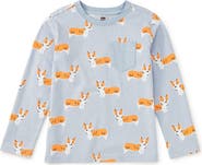 Tea Collection Long Sleeve Printed Pocket Tee