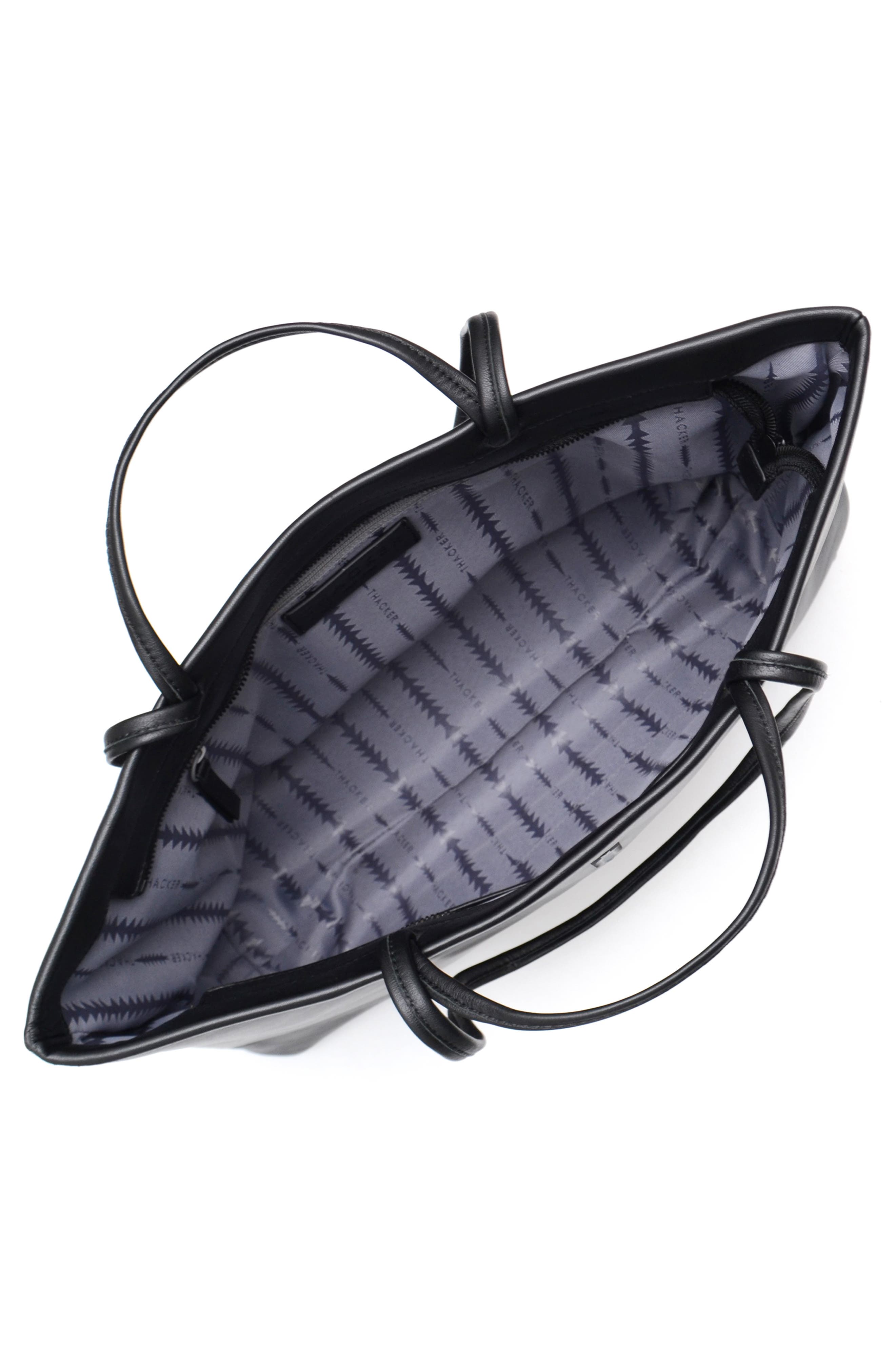 Thacker Liz East/West Leather Tote Bag, Alternate, color, Black