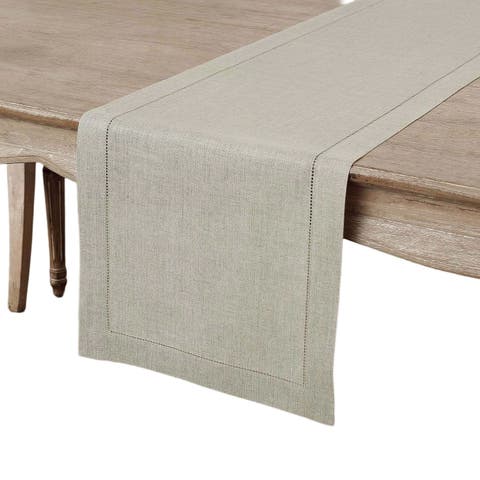 Linen Table Runner - Classic Hemstitch