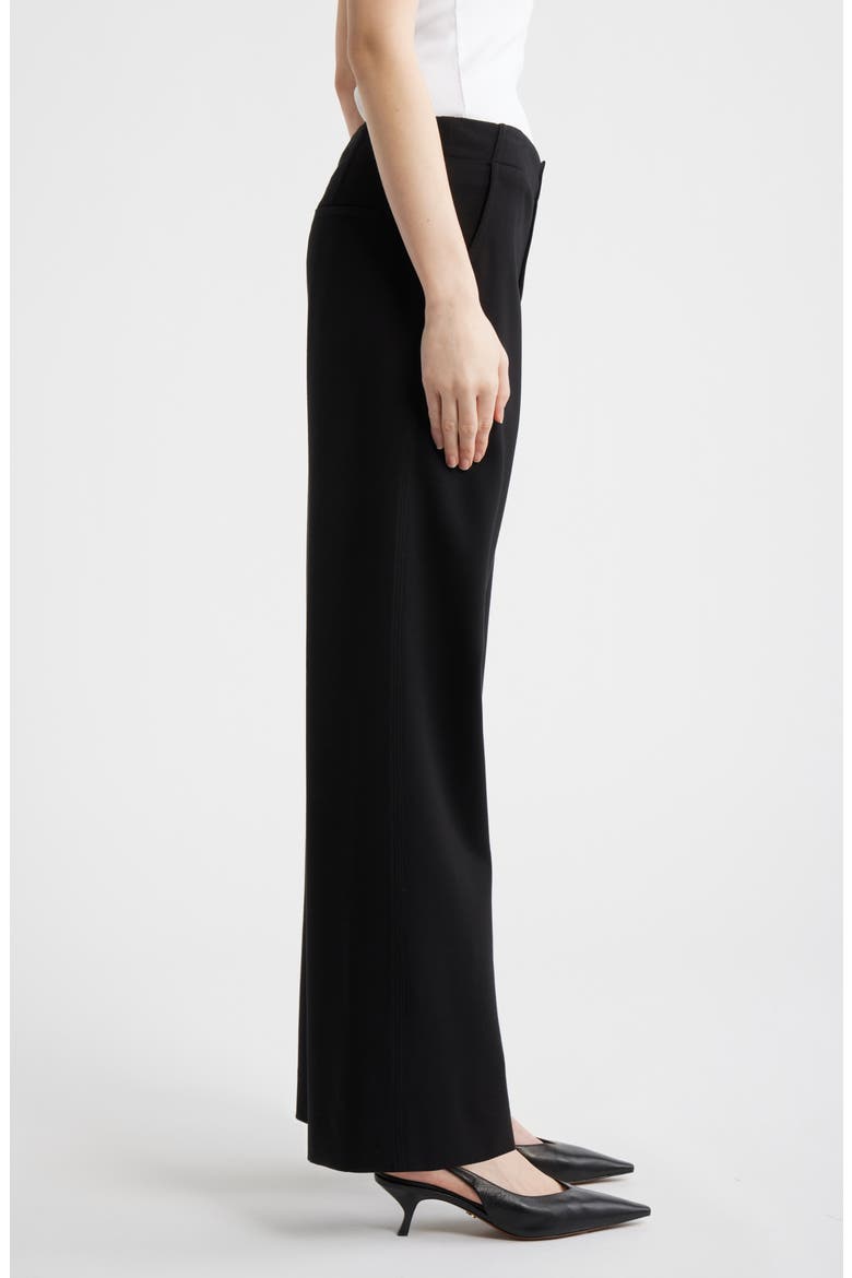 Irina Ponte Wide Leg Pants, Alternate, color, BLACK