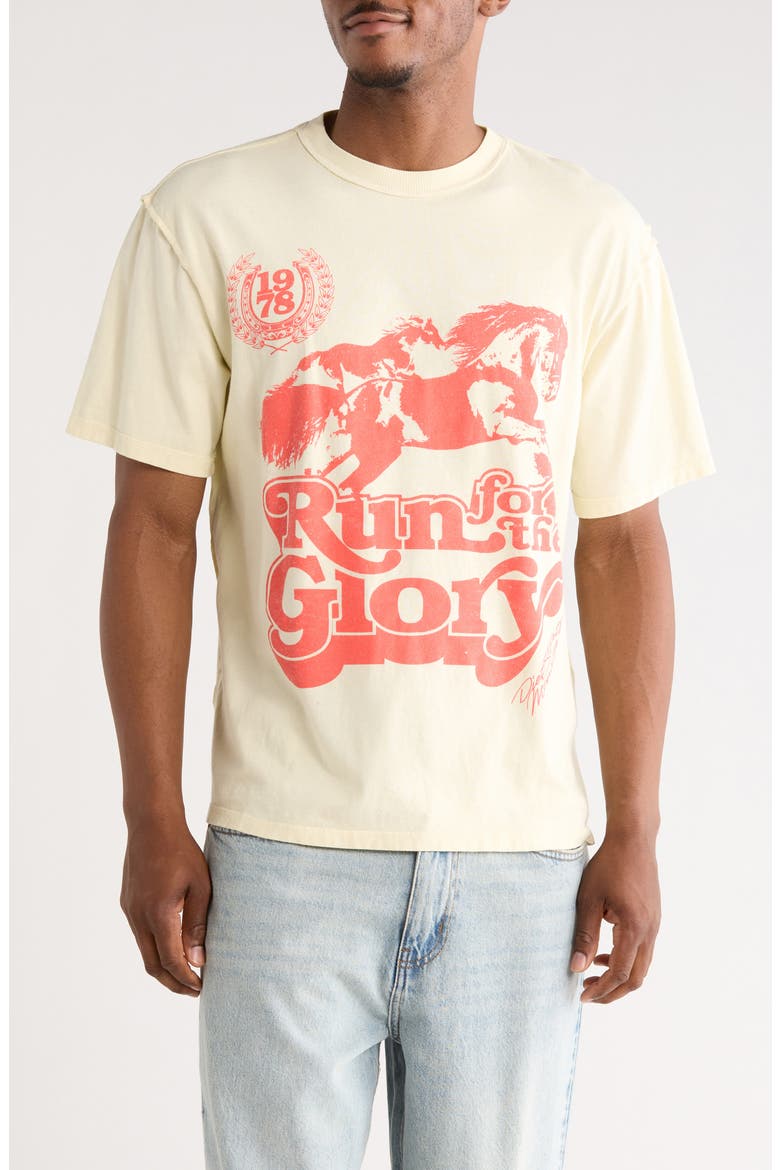 Run for Glory Graphic T-Shirt, Main, color, ANTIQUE WHITE