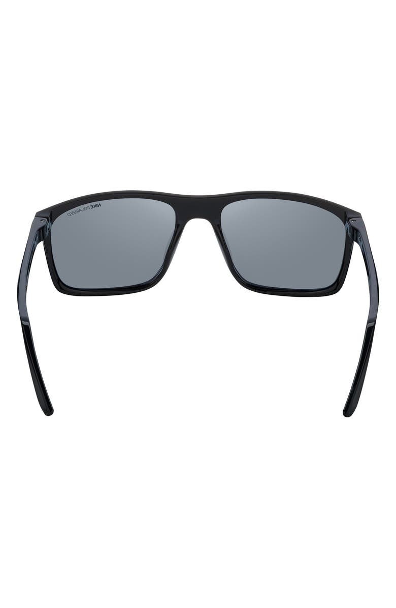 Nike Fire L 58mm Polarized Rectangular Sunglasses, Alternate, color,