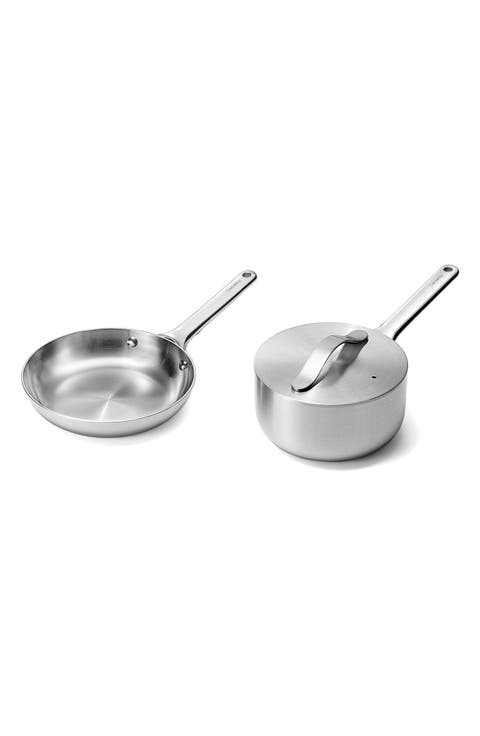 Stainless Steel 8" Fry Pan & 1.75-Quart Sauce Pan Set