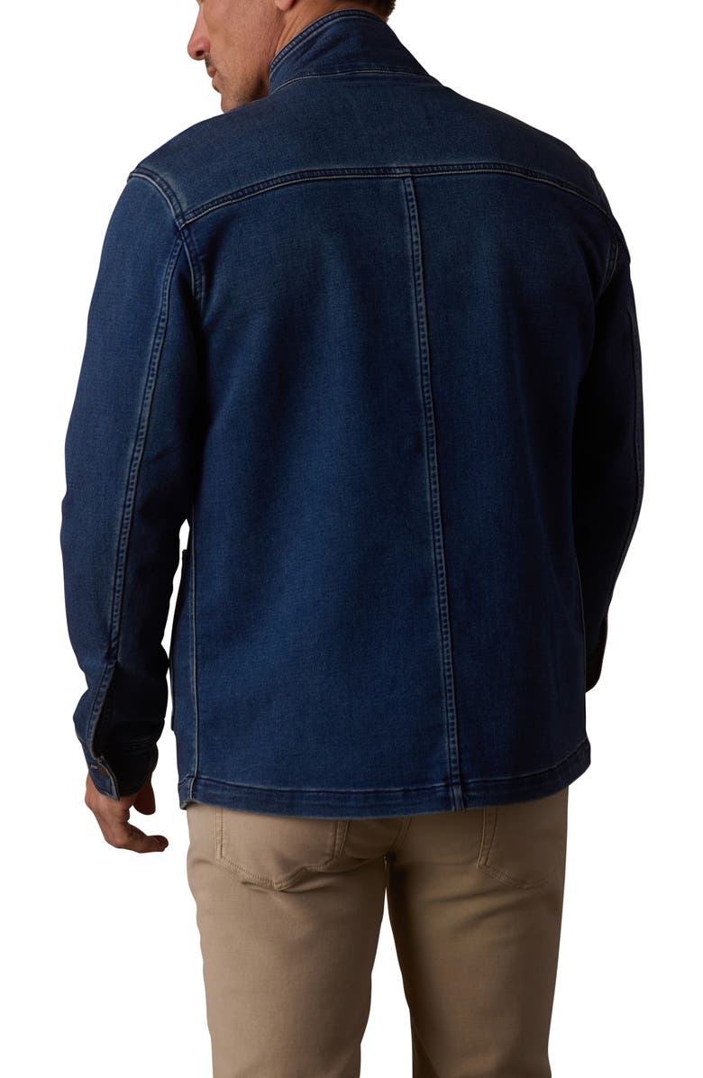 The Normal Brand Comfort Terry Denim Chore Coat, Alternate, color, Dark Wash