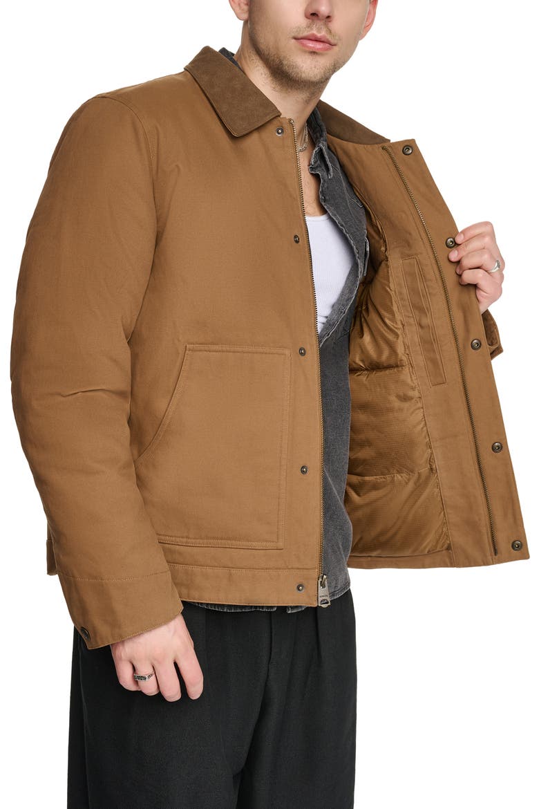 Cotton Canvas Zip Jacket, Alternate, color, WORKER BROWN
