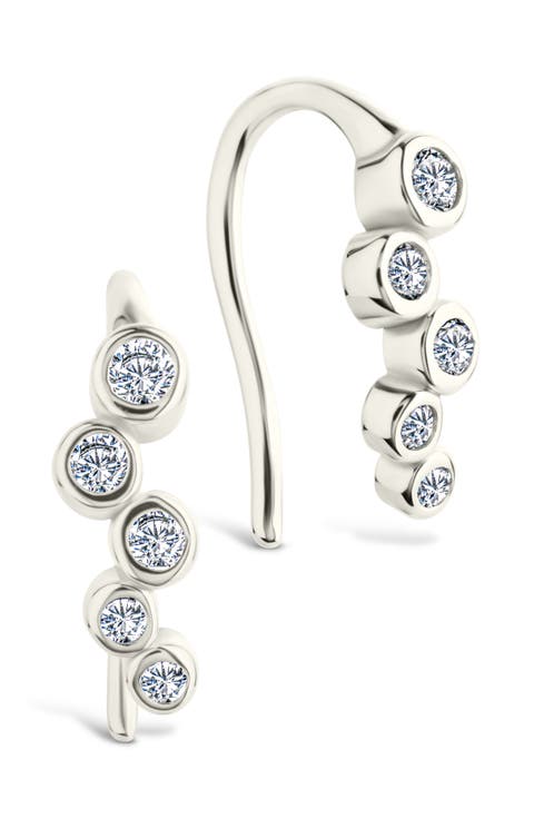 Talia Bezel Cubic Zirconia Ear Crawlers