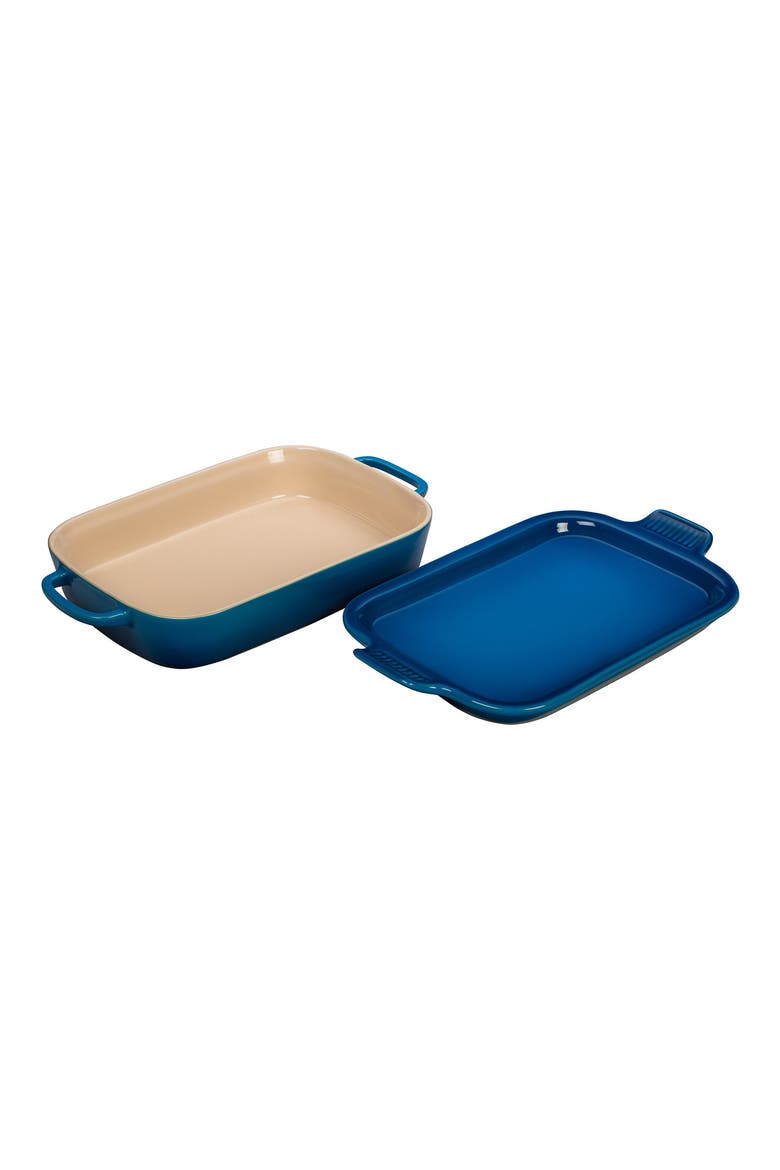 3 1/2 Quart Stoneware Casserole & Platter Lid, Alternate, color, MARSEILLE