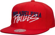 Mitchell & Ness Men's Mitchell & Ness Red Philadelphia Phillies Team Tagged Snapback Hat