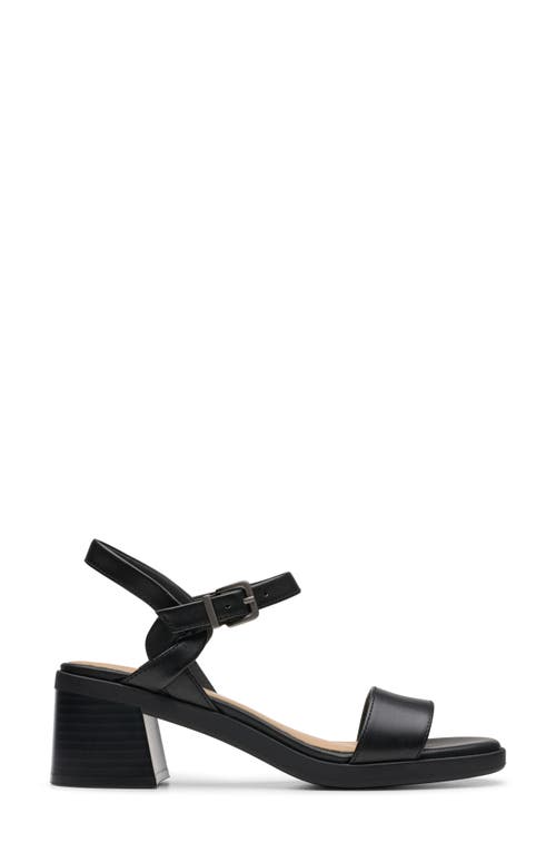 Clarks ® Jaylan Ray Sandal In Black Leather