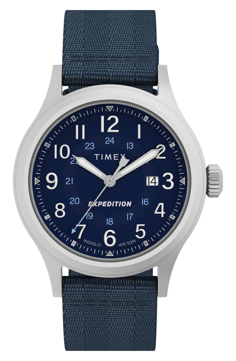 Timex<sup>®</sup> Expedition North Sierra Recycled Textile Strap Watch, 40mm, Main, color, 