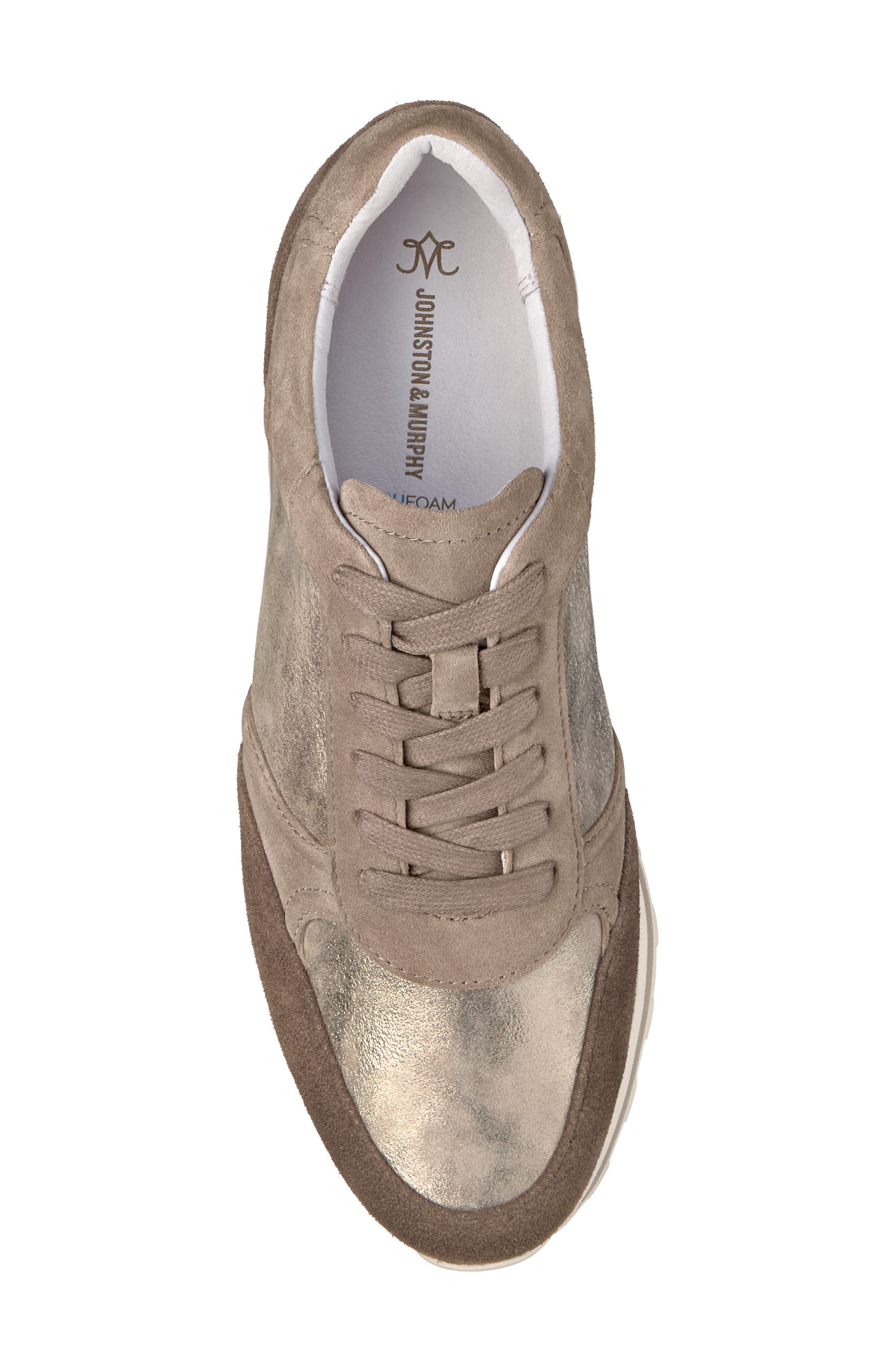 Piper Knit Panel Sneaker, Alternate, color, TAUPE KID SUEDE