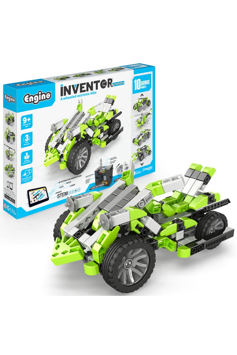 Inventor Mechanics 4 Wheeled Extreme Motorized Bike Toy, Main, color, Multicolored