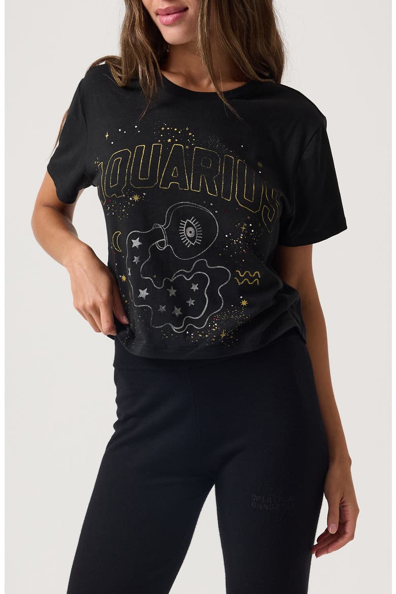 Aquarius Mercury Graphic T-Shirt, Main, color, BLACK