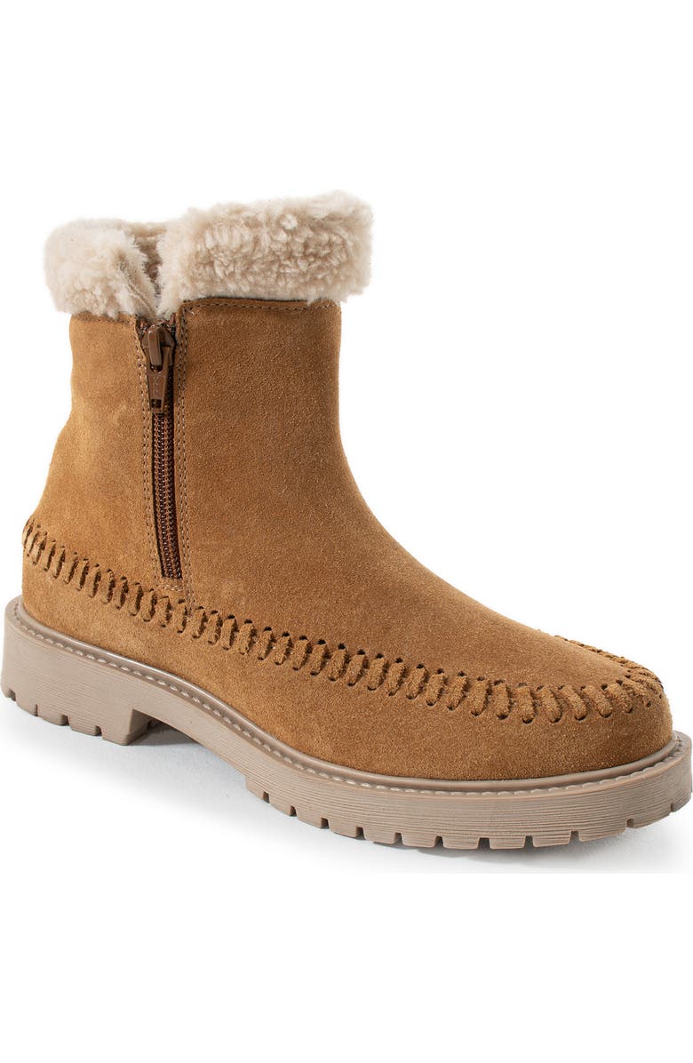 Jelavu Jennie Faux Shearling Lined Whipstitch Boot, Main, color, Cognac