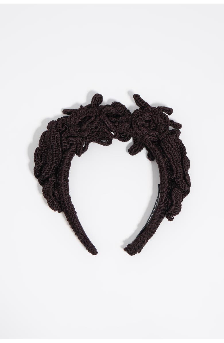 Bimba y Lola Crochet Headband, Main, color, Brown
