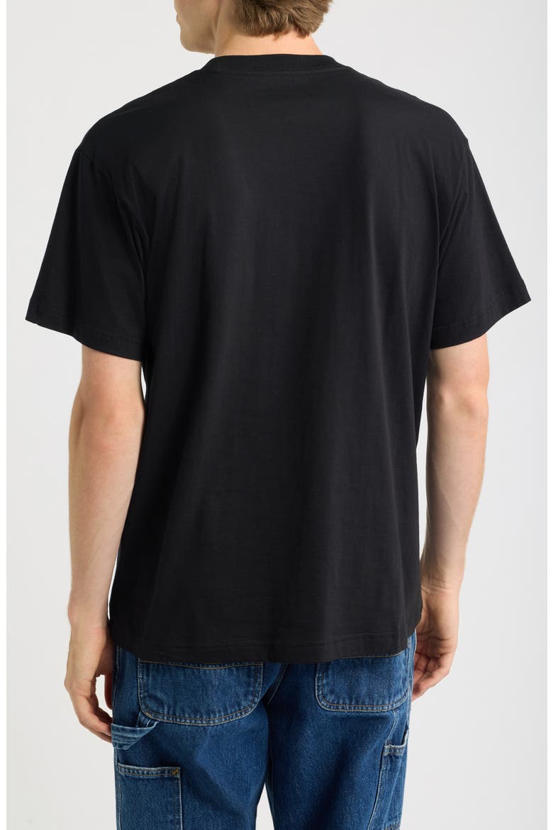 Column Organic Cotton Graphic T-Shirt, Alternate, color, BLACK