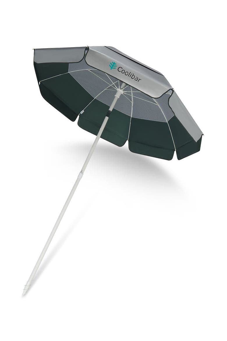Intego Beach Umbrella, UPF 50+ Sun Protection, Alternate, color, Silver