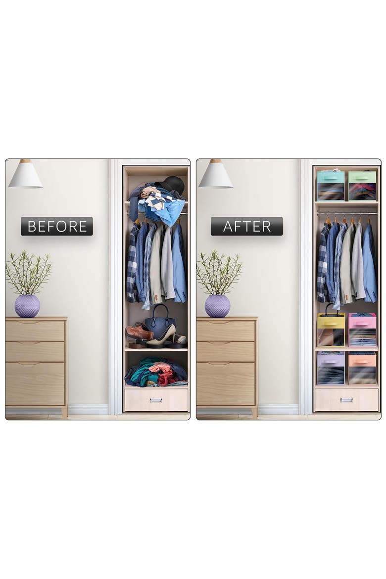 6-Pack Window Collapsible Storage Bins, Alternate, color, BRIGHT PASTEL
