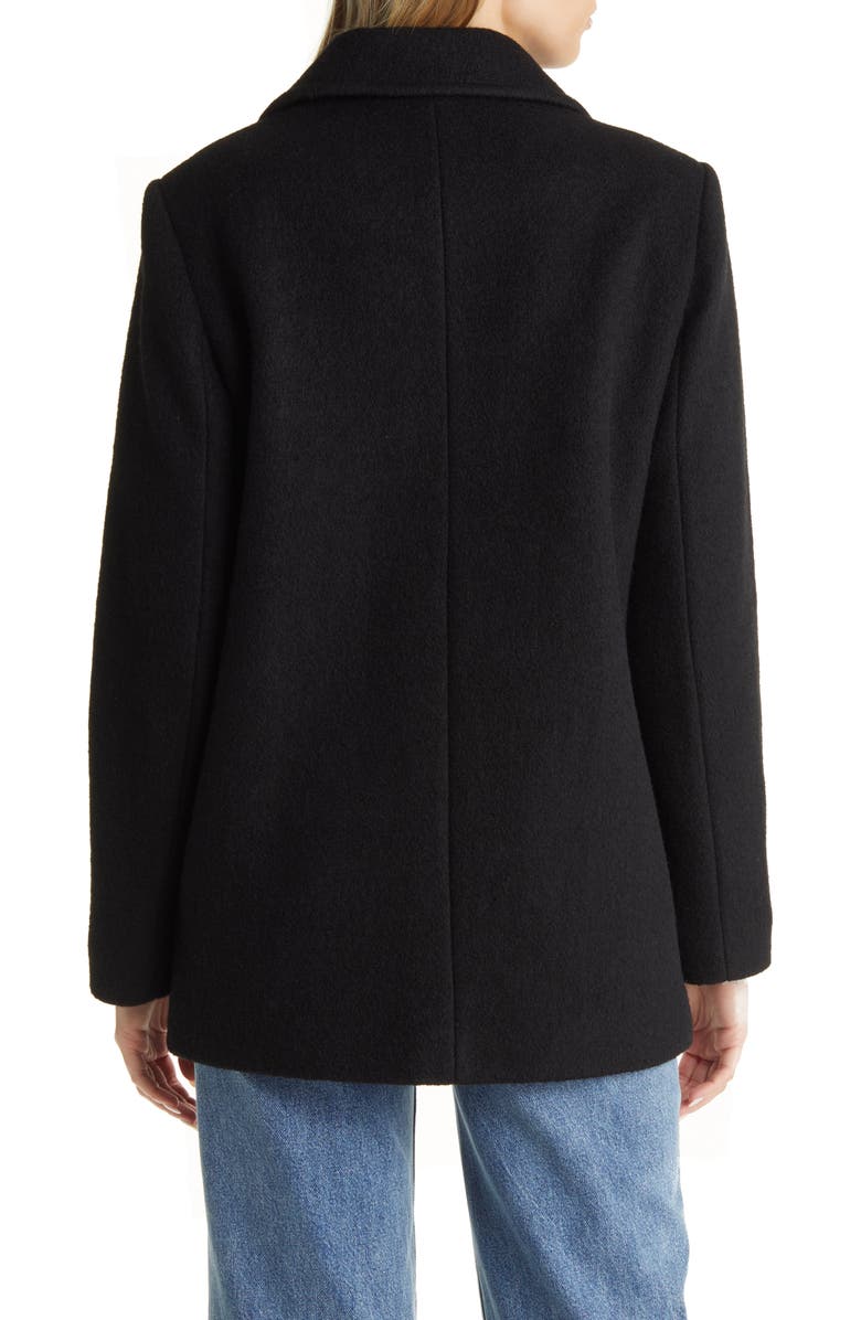 Sam Edelman Double Breasted Bouclé Peacoat, Alternate, color,