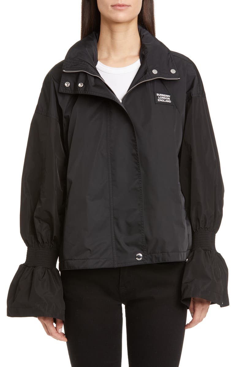 Burberry Neston Flare Cuff Water Resistant Rain Jacket, Main, color, 