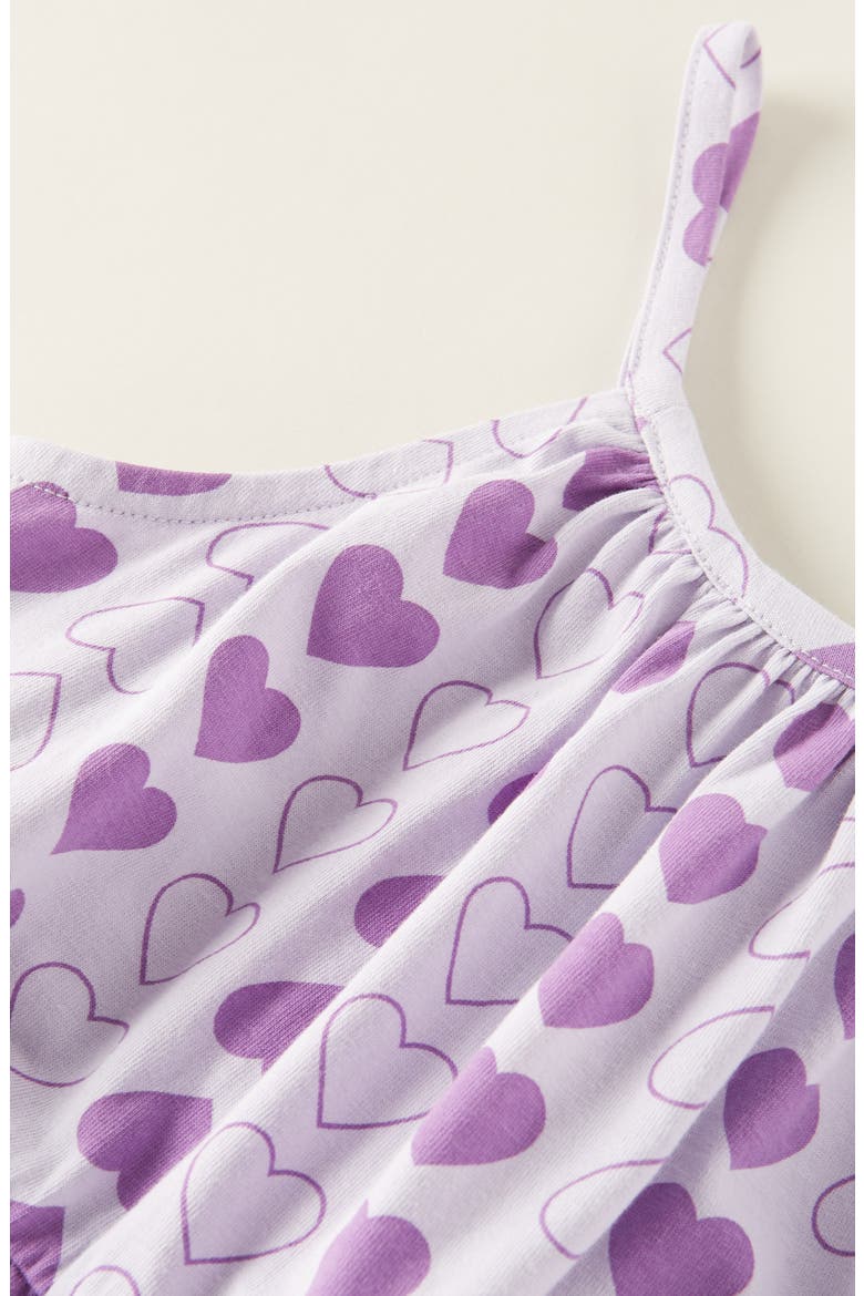 Kids' Cotton Tiered Camisole, Alternate, color, PURPLE PETAL HEART OUTLINES
