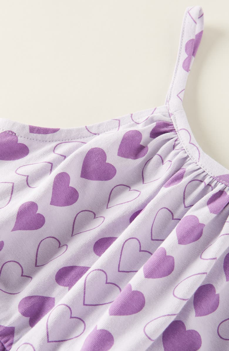Tucker + Tate Kids' Cotton Tiered Camisole, Alternate, color, Purple Petal Heart Outlines
