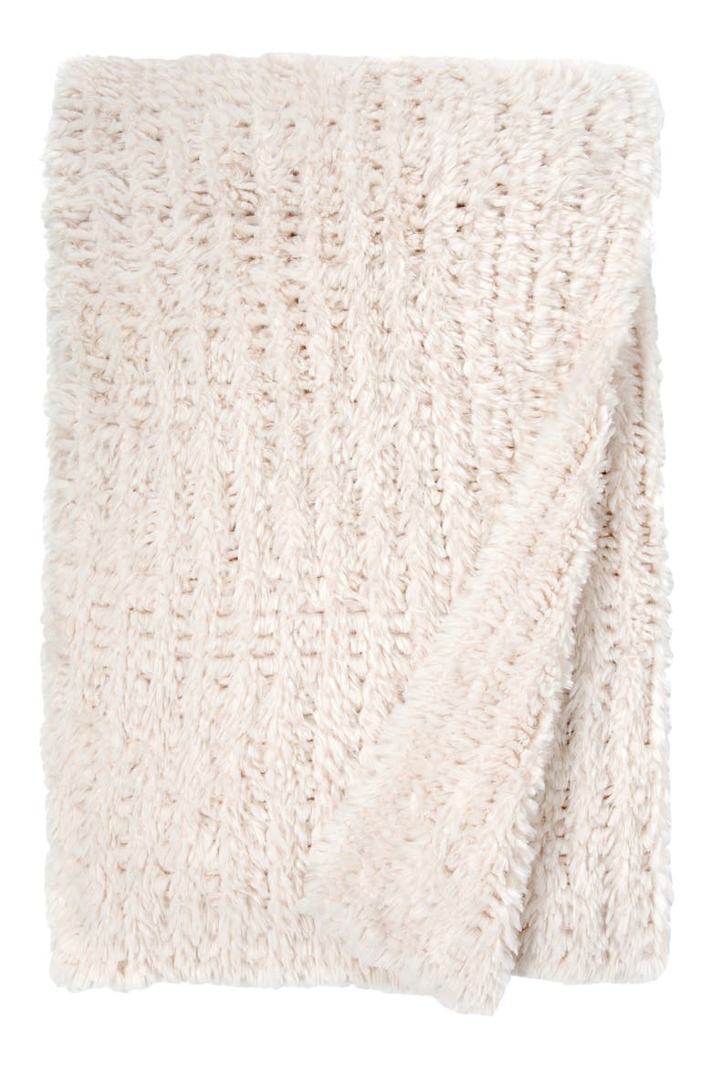 Giraffe at Home Luxe™ Knit Throw Blanket, Main, color, CREAM